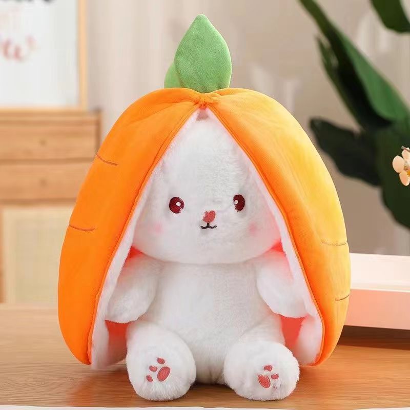 Transforming Fruit Bunny Plush Toy for Cute Cuddles