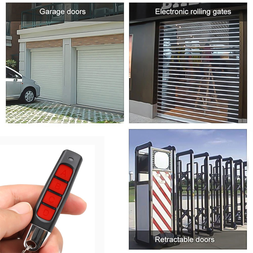 433MHz 4-Channel Garage Gate Remote with Code Cloning