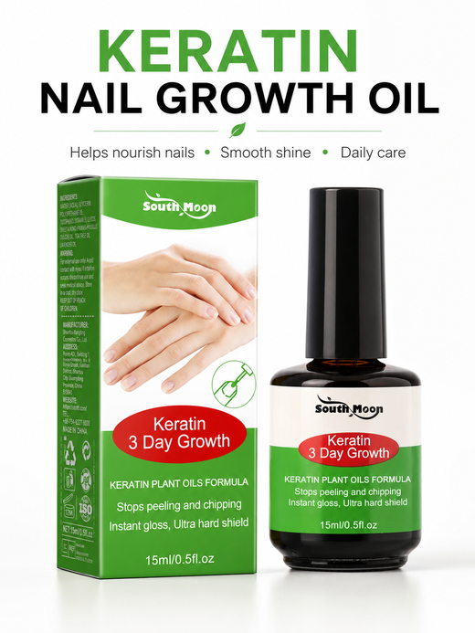 Keratin Nail Oil – Strengthen Nails, 3-Day Growth