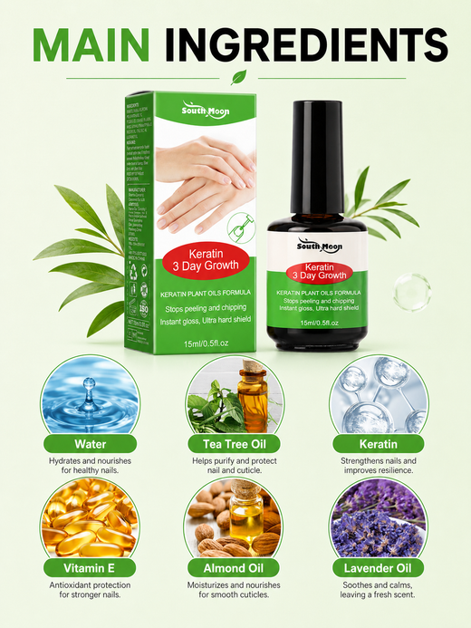 Keratin Nail Oil – Strengthen Nails, 3-Day Growth