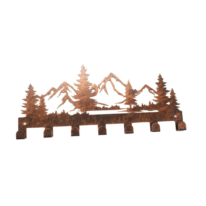 7-Hook Wall Rack for Rustic Entryway Storage Decor