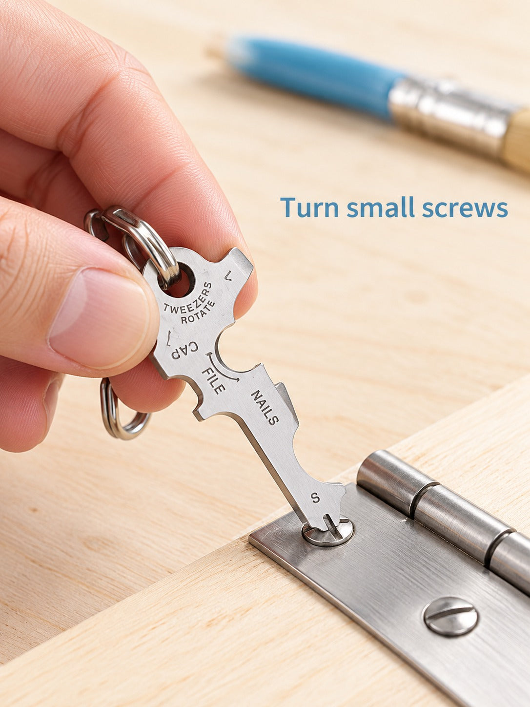 Keyring Multitool 8-in-1 Stainless Steel EDC Keychain