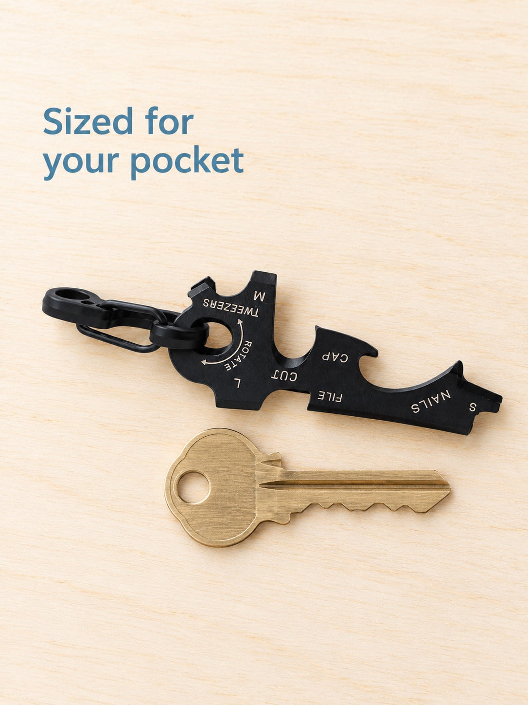 Keyring Multitool 8-in-1 Stainless Steel EDC Keychain