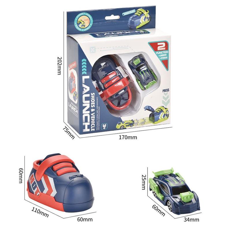 Kids Shoe Launcher Racing Car Toy – Battery-Free Fun