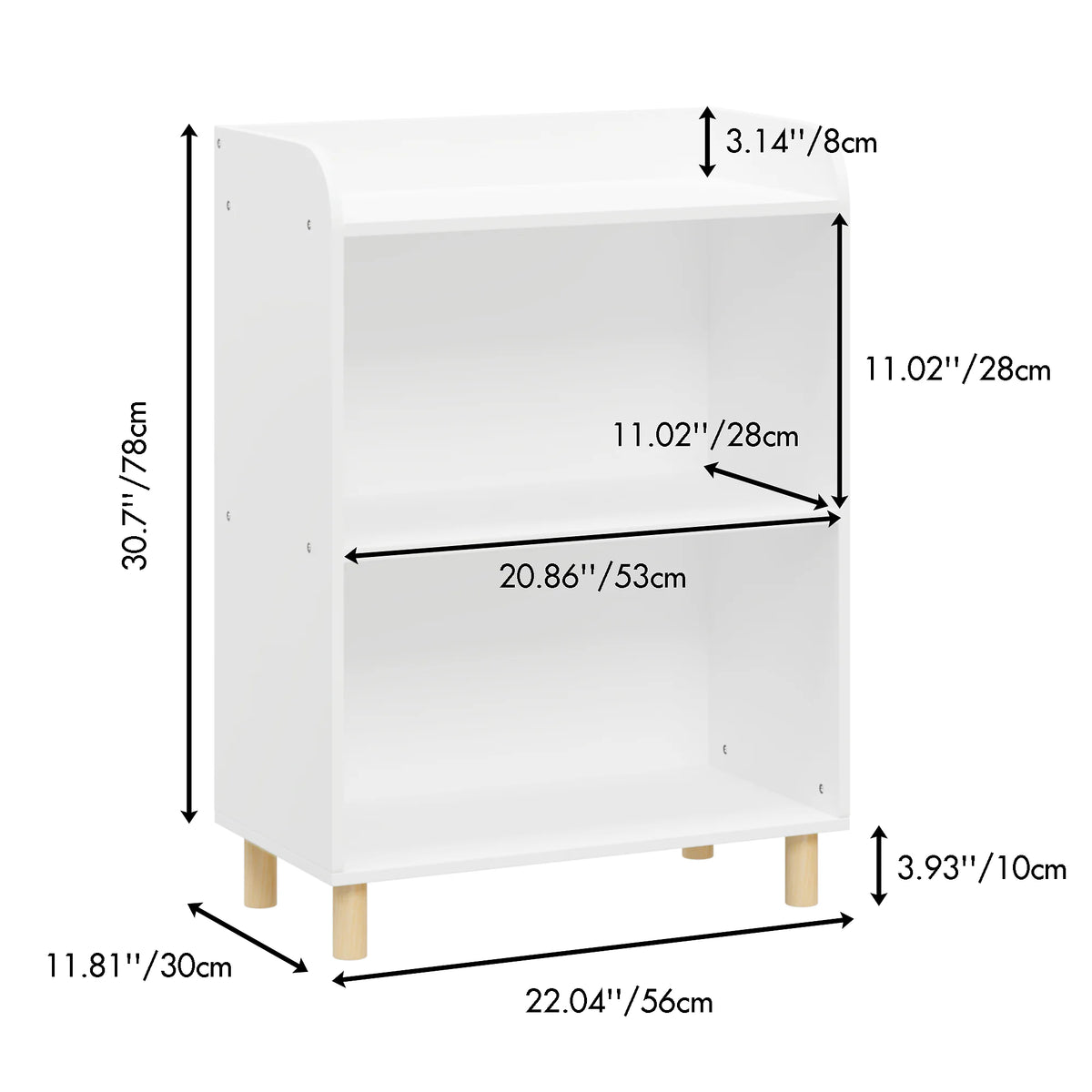 Kids 3-Tier Bookcase for Tidy Books and Toy Display
