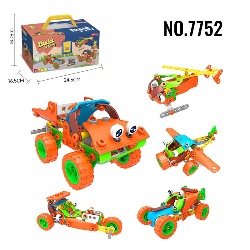 Kids Building Blocks STEM Set for Creative Vehicle Play