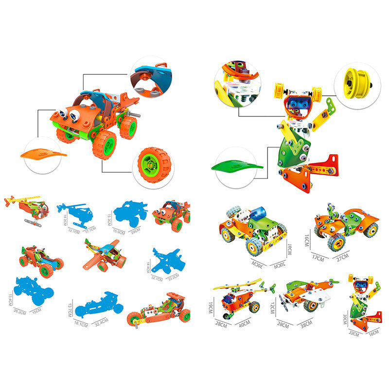 Kids Building Blocks STEM Set for Creative Vehicle Play