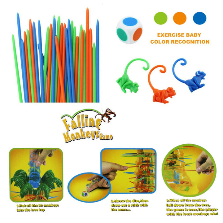 Falling Monkeys Game for Family Color-Matching Fun