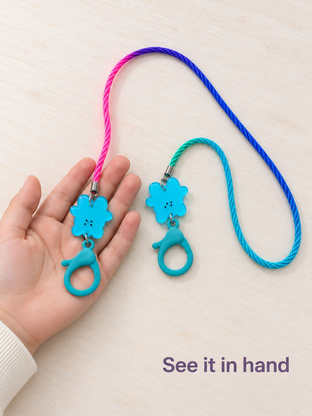 Kids Pastel Jelly Bear Mask Lanyard for School Days
