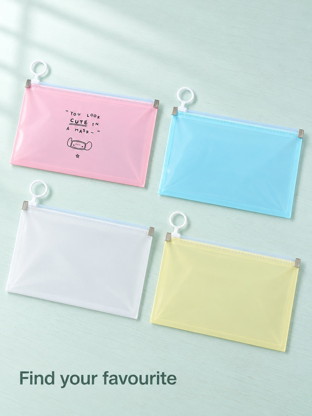 Kids Mask Storage Bag, Waterproof Sealed Zipper Pouch