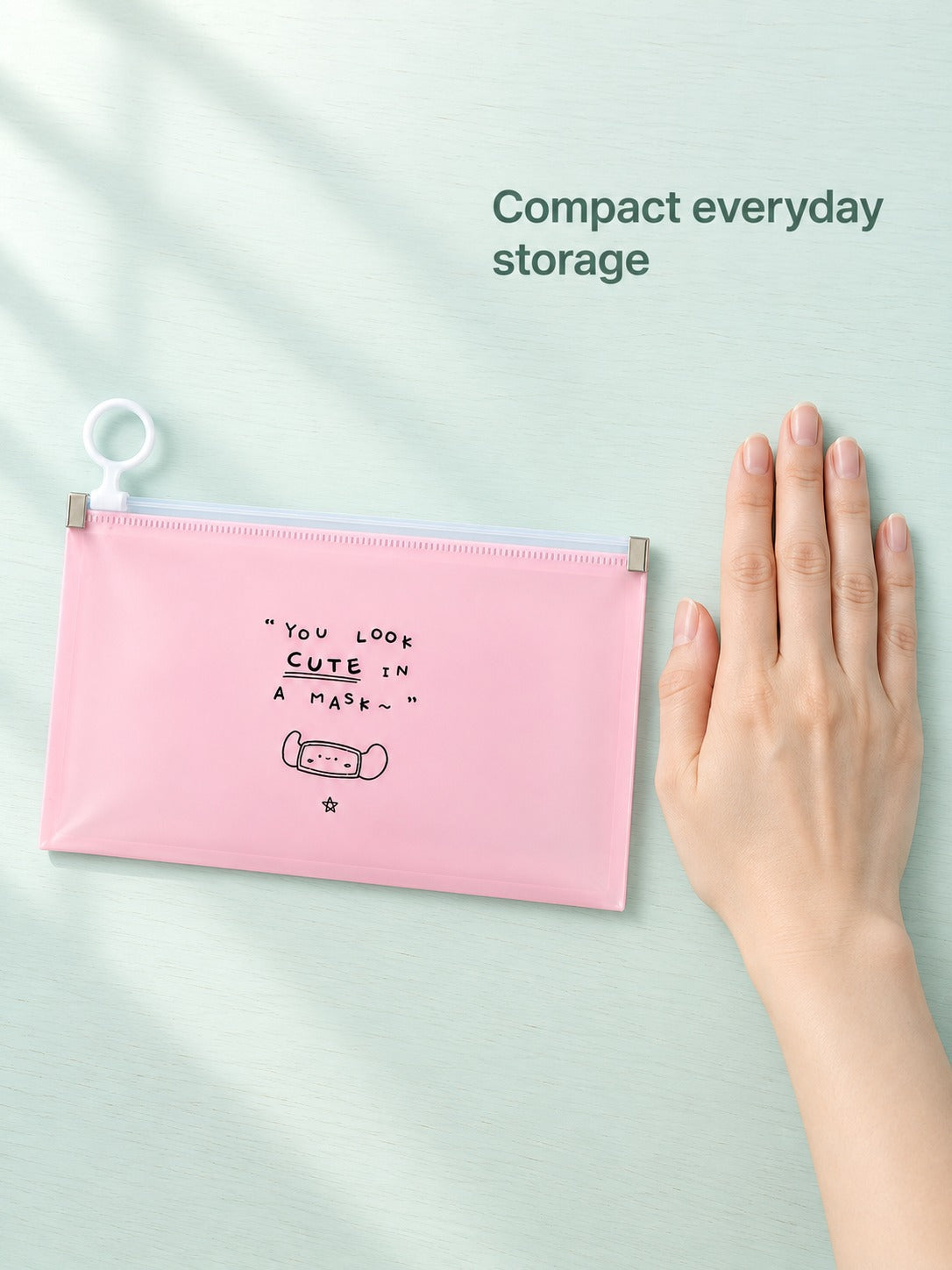 Kids Mask Storage Bag, Waterproof Sealed Zipper Pouch