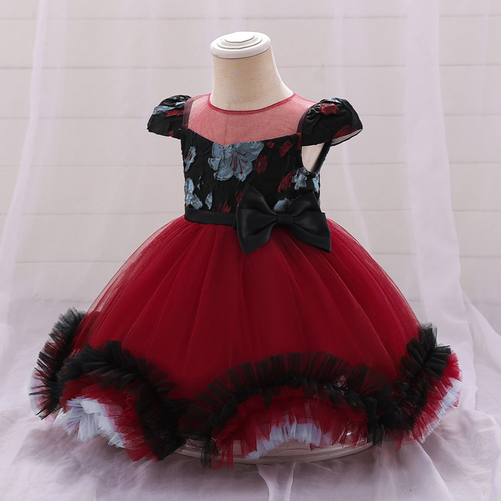 Kids Witch Princess Costume Dress With Colorful Tutu