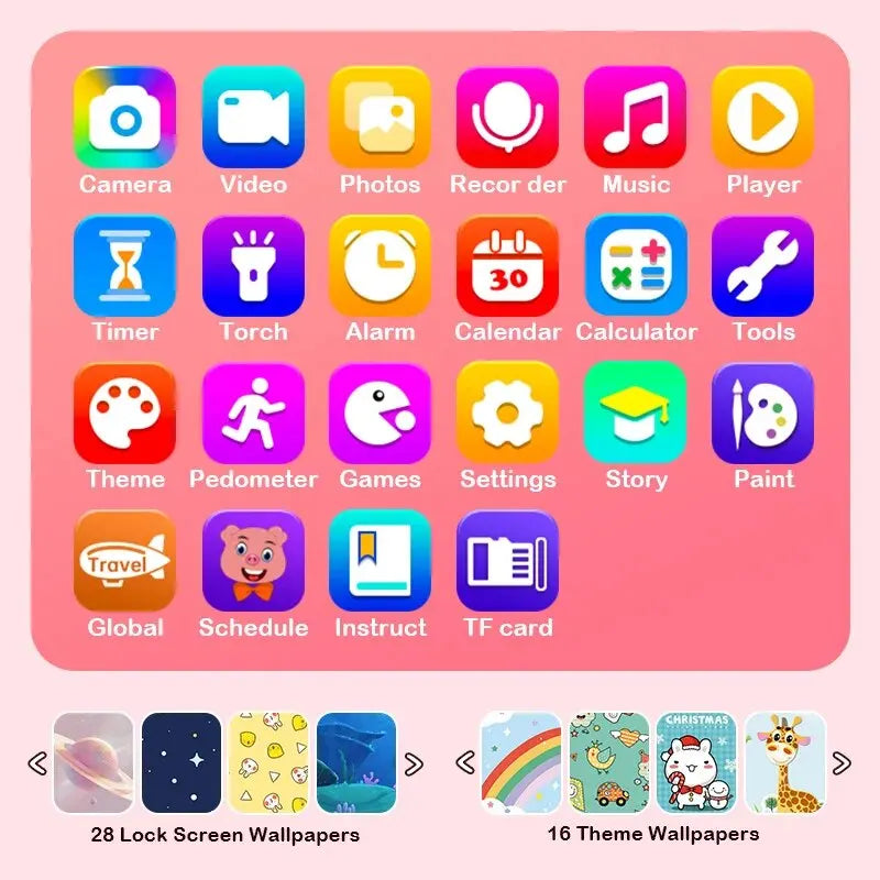 Kids Smart Phone Camera Toy: Unicorn Case, Photo Filters
