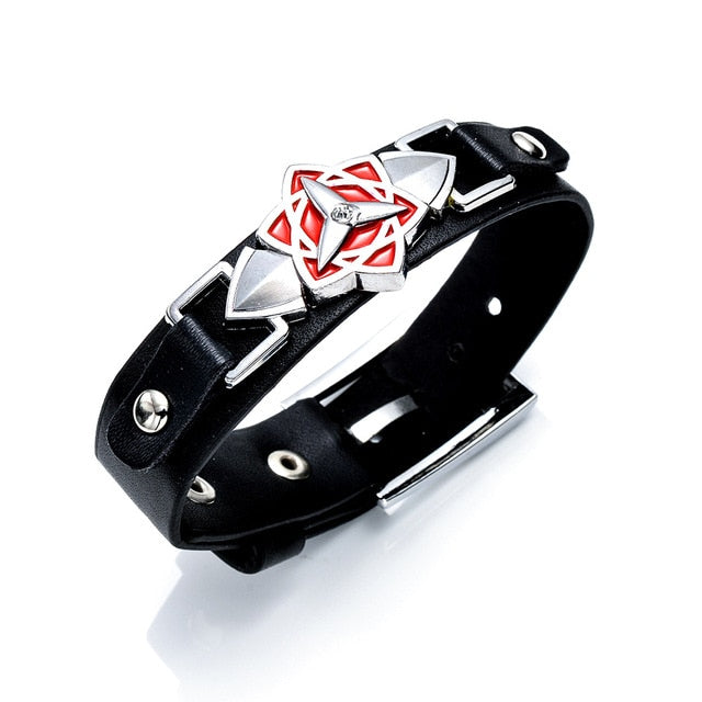 Anime Faux-Leather Wristband for Cosplay & Streetwear