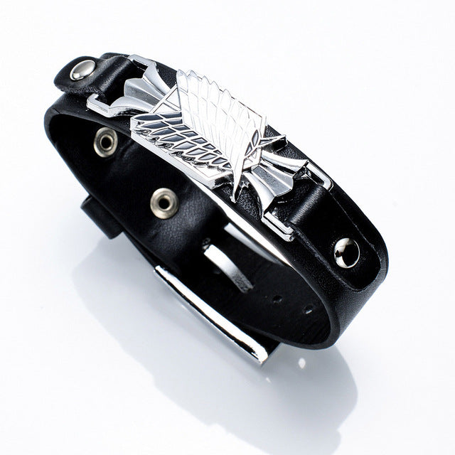 Anime Faux-Leather Wristband for Cosplay & Streetwear