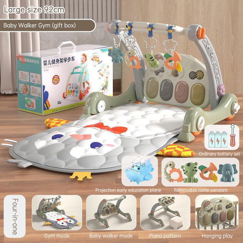 4-in-1 Baby Walker & Washable Musical Play Mat Set