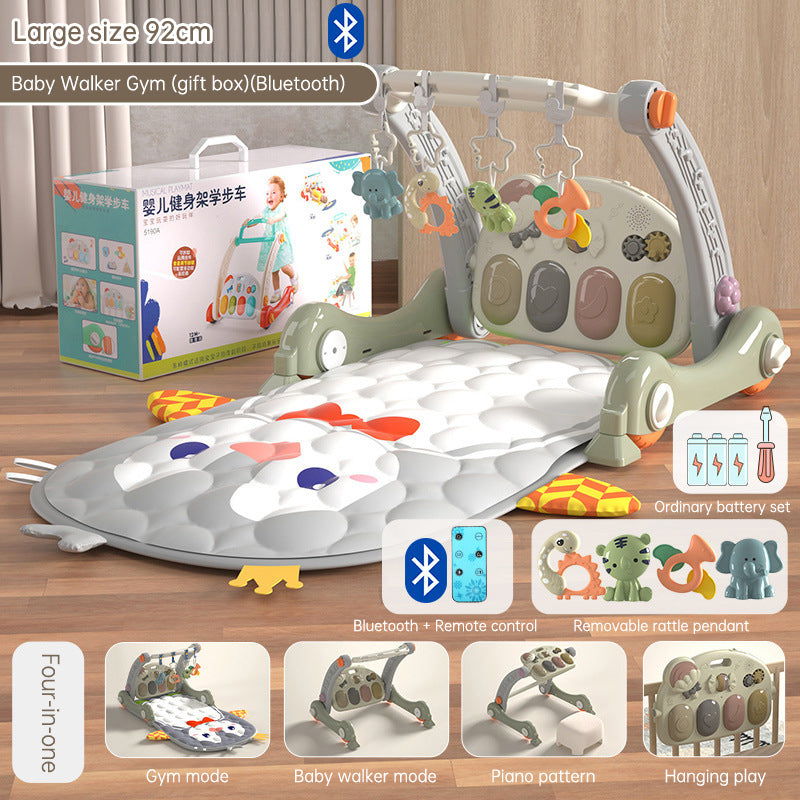4-in-1 Baby Walker & Washable Musical Play Mat Set
