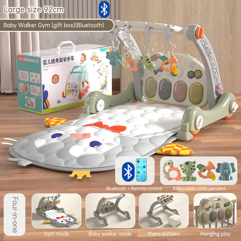 4-in-1 Baby Walker & Washable Musical Play Mat Set
