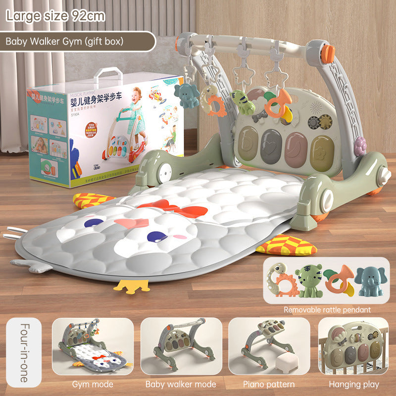 4-in-1 Baby Walker & Washable Musical Play Mat Set