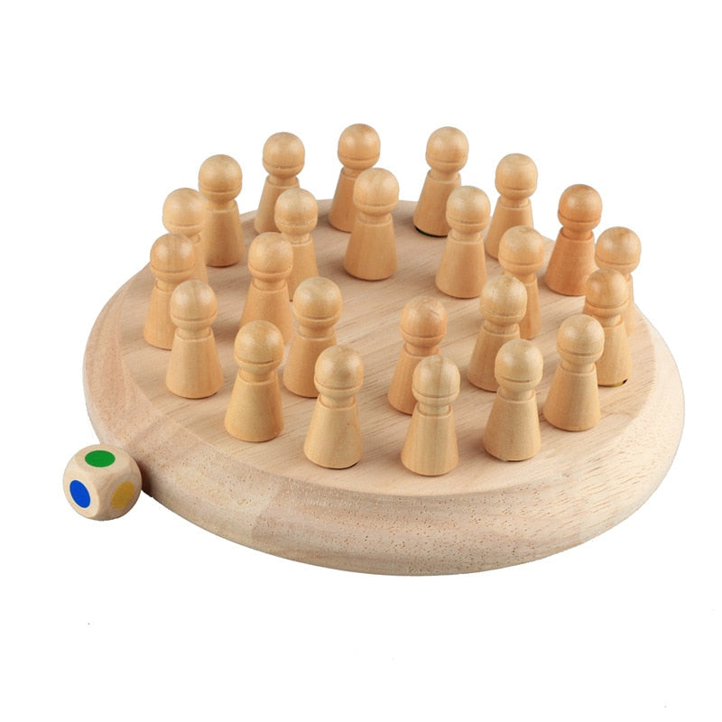 Wooden Memory Match Game for Screen-Free Learning Fun