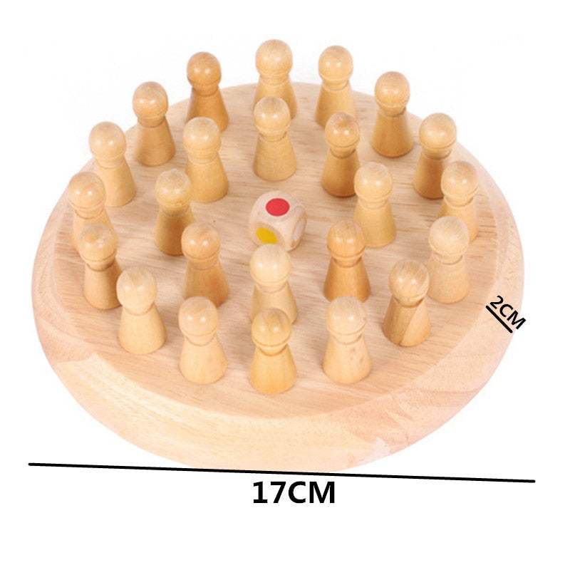 Wooden Memory Match Game for Screen-Free Learning Fun