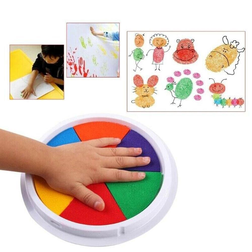 Washable Finger Paint Pad for Colorful Handprint Art