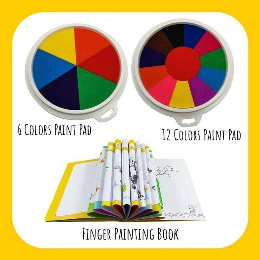 Washable Finger Paint Pad for Colorful Handprint Art