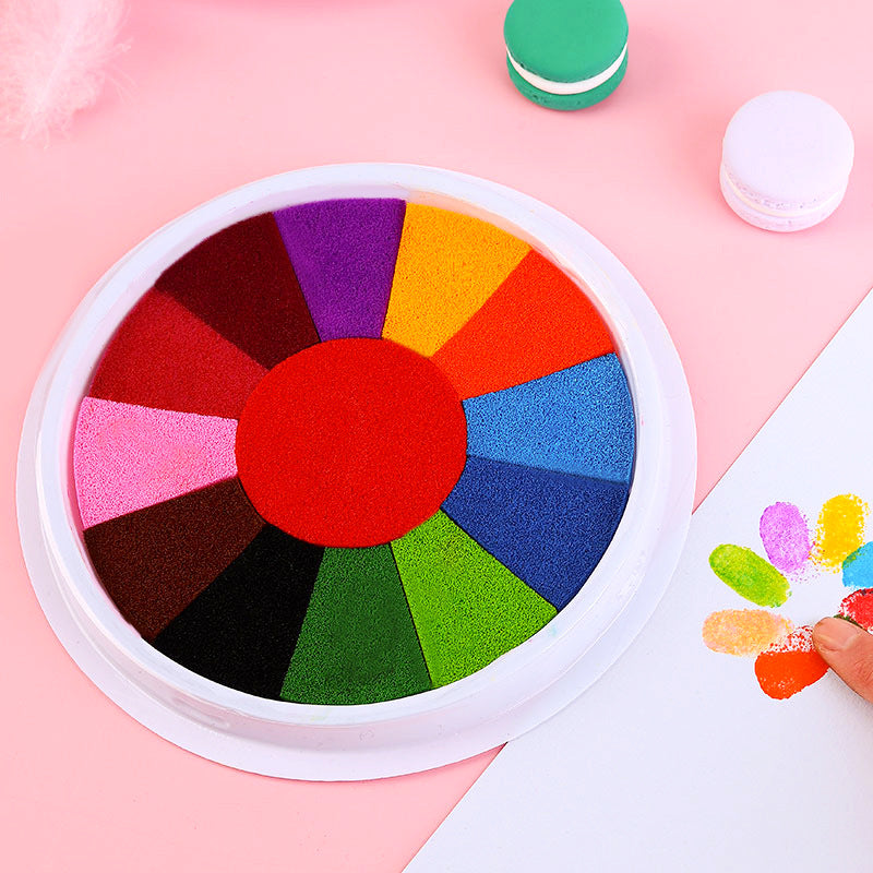 Washable Finger Paint Pad for Colorful Handprint Art
