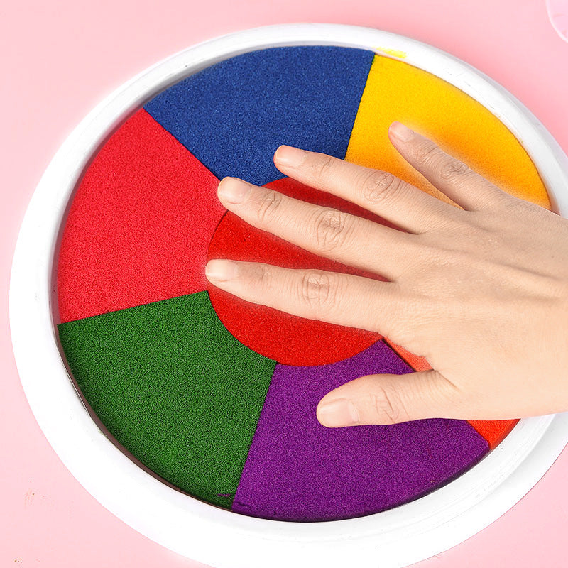 Washable Finger Paint Pad for Colorful Handprint Art