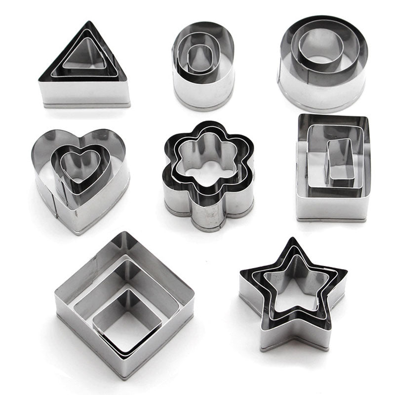 Stainless Steel Cookie Cutter Set With Storage Tin