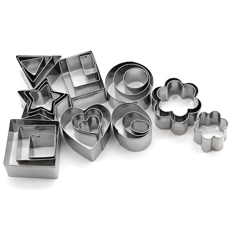 Stainless Steel Cookie Cutter Set With Storage Tin