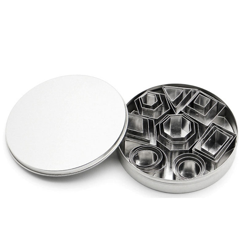 Stainless Steel Cookie Cutter Set With Storage Tin