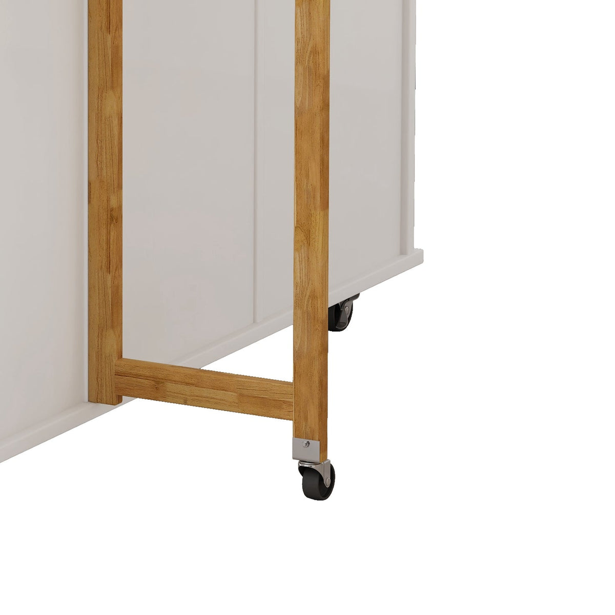 Rolling Kitchen Island Cart with Storage and Towel Bars