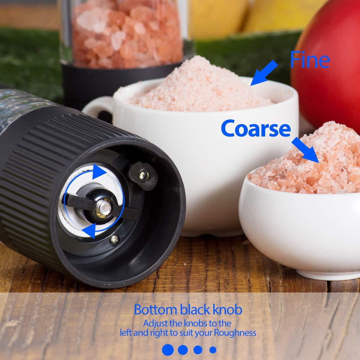 Electric Pepper Mill with Adjustable Coarseness Knob