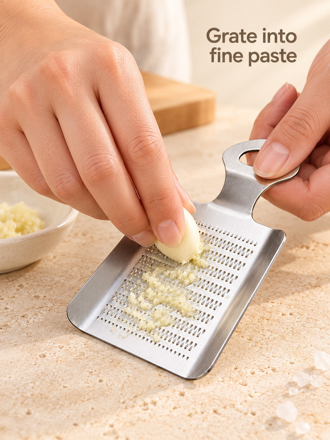 Garlic and Ginger Grater: Stainless Steel Fine Paste Tool