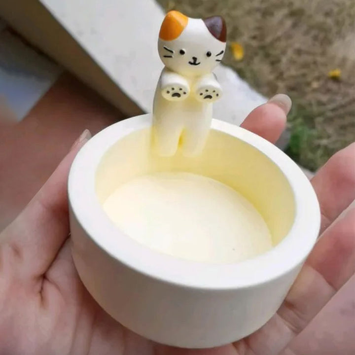 Ceramic Cat Candle Holder for Cozy Ambient Home Decor