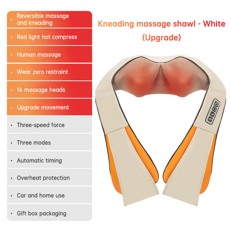 Neck and Shoulder Kneading Massager Shawl with Heat