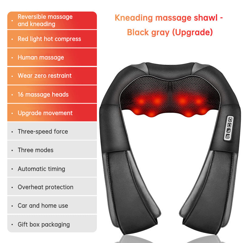 Neck and Shoulder Kneading Massager Shawl with Heat