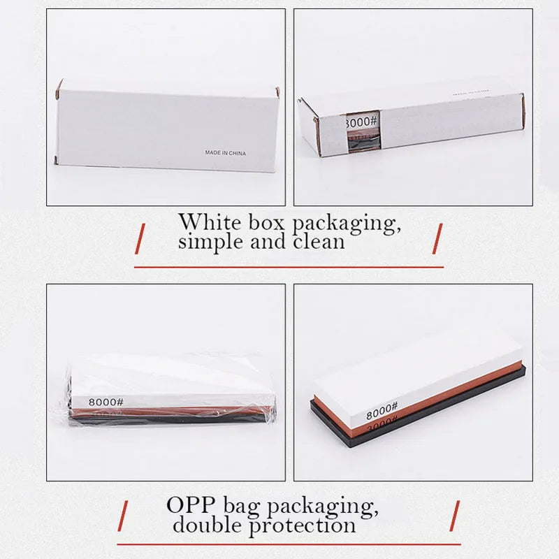 Whetstone Knife Sharpener: Double-Sided White Corundum