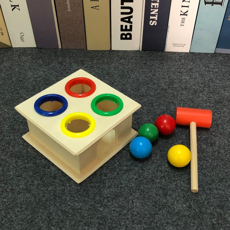 Wooden Hammering Toy Table for Toddler Coordination