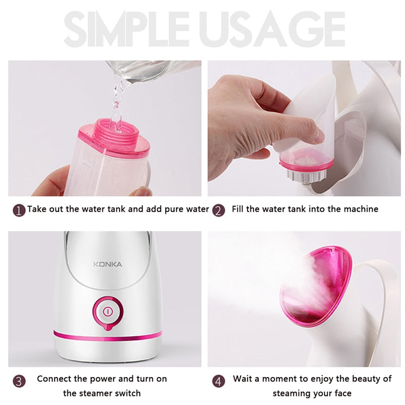 At-Home Facial Steamer for Deep Cleansing and Hydration