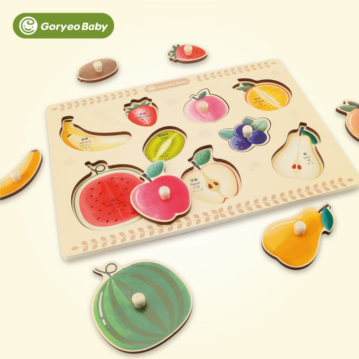 Toddler Wooden Puzzle Board for Screen-Free Learning