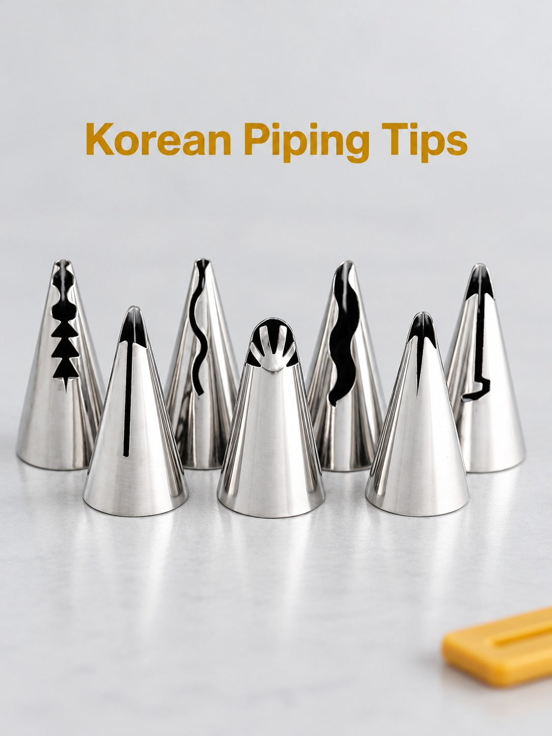 Korean Piping Tips Set: 7 Stainless Steel Nozzles