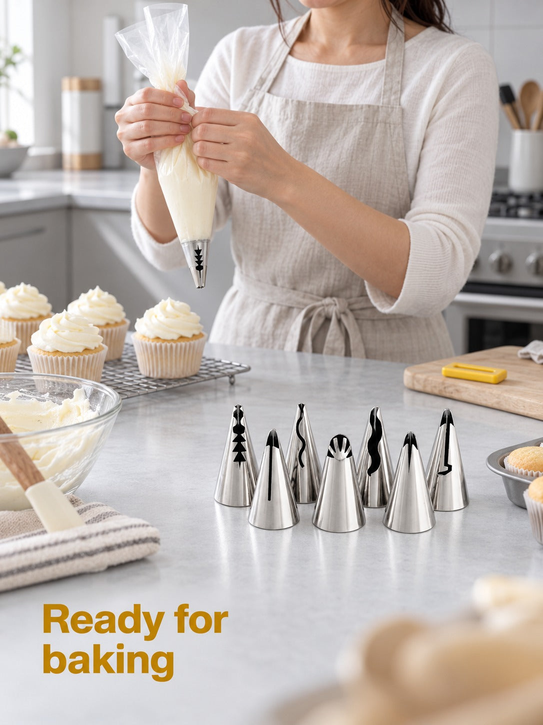 Korean Piping Tips Set: 7 Stainless Steel Nozzles