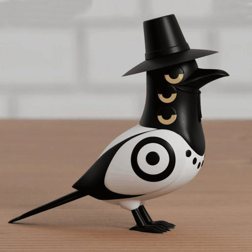 Kpop Witch Bird Ornament Set for Gothic Shelf Displays