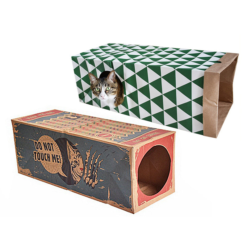 Kraft Paper Cat Tunnel Toy for Stylish Indoor Enrichment