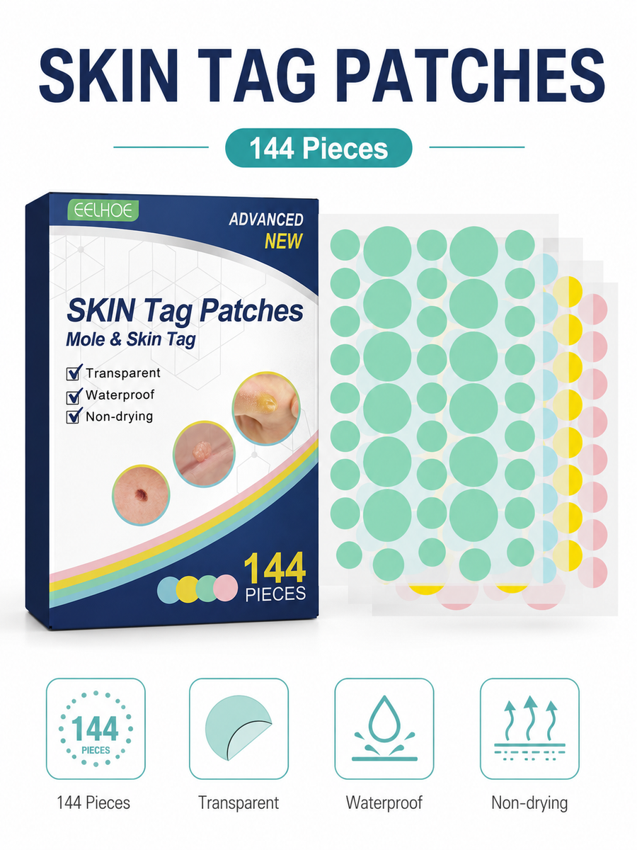 Skin Tag & Mole Removal Patches — 144 Waterproof Patches