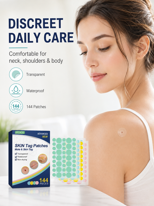 Skin Tag & Mole Removal Patches — 144 Waterproof Patches