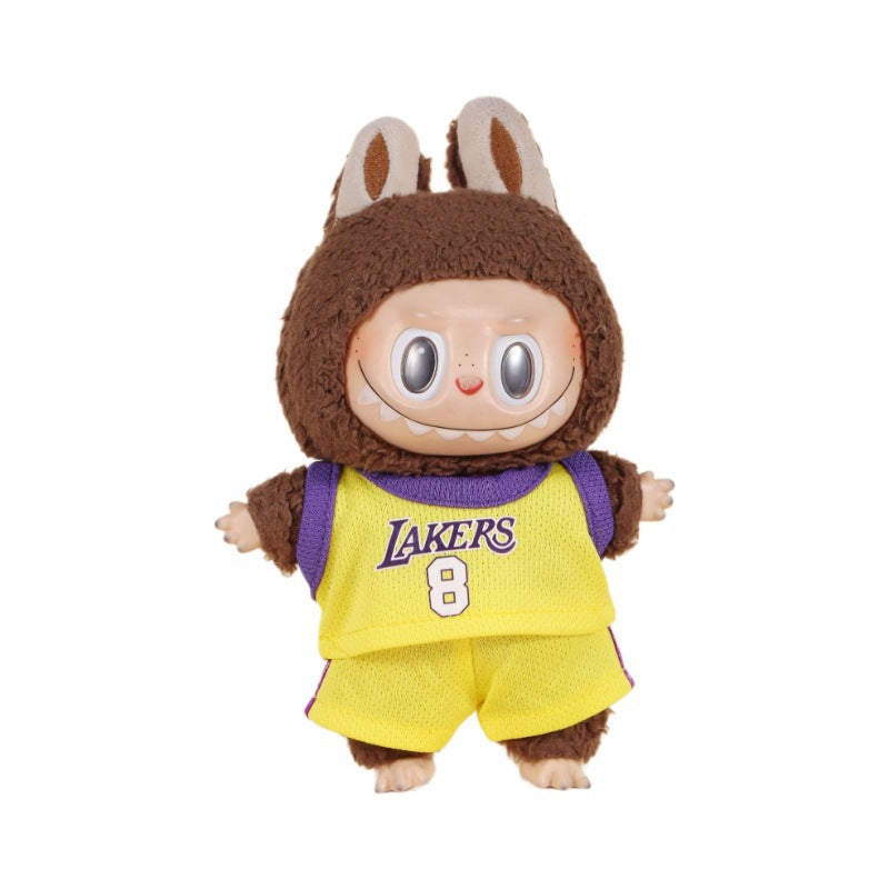 Labubu Doll Clothing Football Jersey Outfit Set for Display