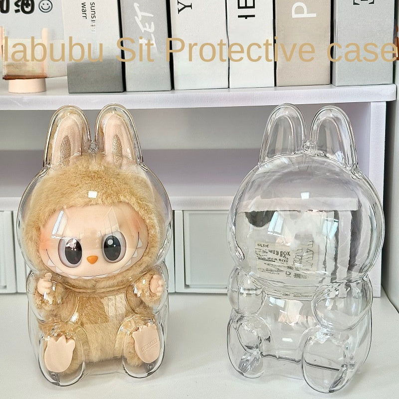 Labubu Acrylic Protective Case for Dust-Free Display
